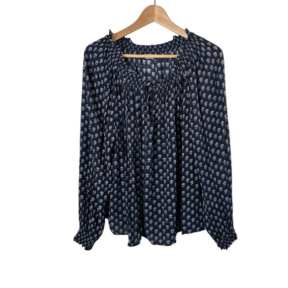 FAHERTY Emery Lotus Floral Print Blouse Top - Picture 3 of 11